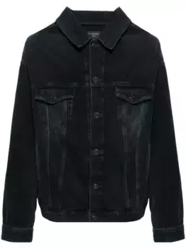 Джинсовая куртка с открытыми плечами BALENCIAGA, синий