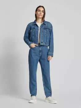 Джинсовая куртка с отложным воротником BOSS Orange, темно-синий