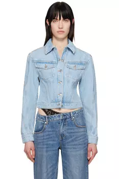 Джинсовая куртка с панелями Mugler, синий