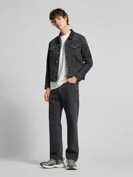 Джинсовая куртка с планкой на пуговицах Calvin Klein Jeans, черный