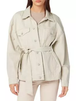 Джинсовая куртка с поясом и запахом Hudson, цвет Moon Beam