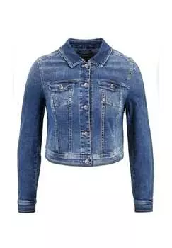 Джинсовая куртка с потертостями Vera Mont, синий