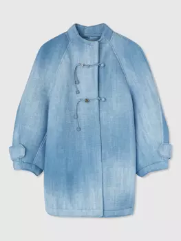 Джинсовая куртка с принтом Ermanno Scervino, синий