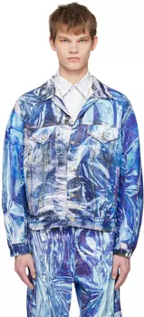 Джинсовая куртка с принтом Indigo Mirage Doublet