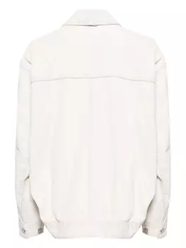 Джинсовая куртка с приспущенными плечами System, бежевый