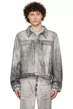 Джинсовая куртка с серым принтом CAMPERLAB