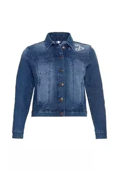 Джинсовая куртка с традиционной вышивкой sheego, цвет Blue Denim