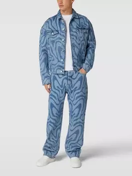 Джинсовая куртка с узором по всей поверхности JAKE*S STUDIO MEN, джинс