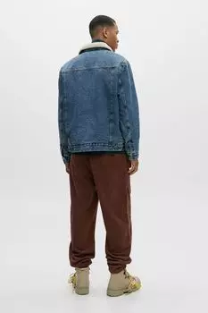 Джинсовая куртка с воротником из овчины PULL&amp;BEAR