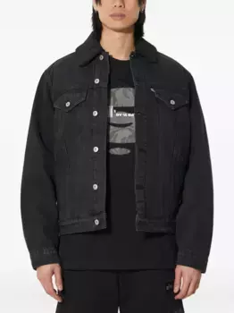 Джинсовая куртка с воротником из шерпы ICECREAM, черный