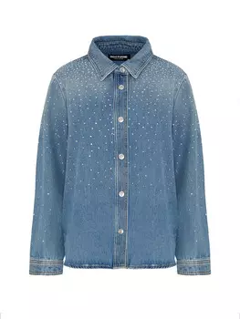 Джинсовая куртка с воротником-лацканом Nocturne, индиго