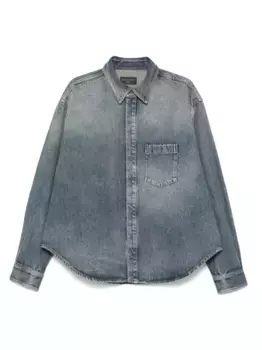 Джинсовая куртка с вышитым логотипом BALENCIAGA, синий