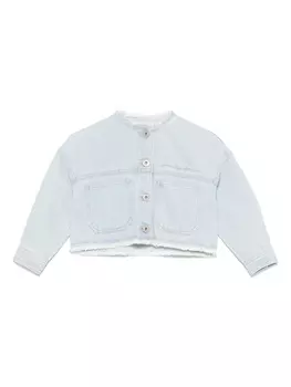 Джинсовая куртка с вышитым логотипом Il Gufo, синий