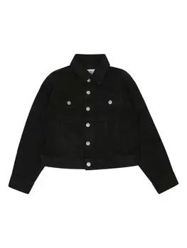 Джинсовая куртка с вышитым логотипом MM6 Maison Margiela Kids, черный