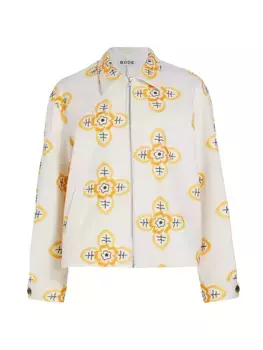 Джинсовая куртка с вышивкой «Лютик» Bode, мультиколор