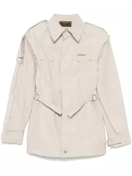 Джинсовая куртка с вытачками Elena Velez, нейтральный цвет