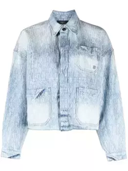 Джинсовая куртка с жаккардовым логотипом AMIRI, синий