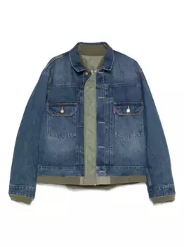 Джинсовая куртка SACAI, зеленый