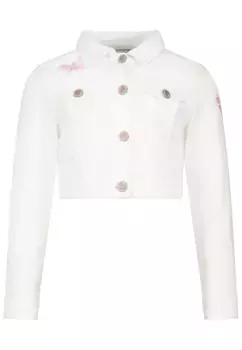 Джинсовая куртка SALT AND PEPPER с аппликацией в виде бабочки, кремовый