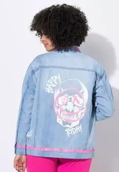 Джинсовая куртка SCHRIFTZUG NEON-KANTEN Angel of Style, светло-голубой
