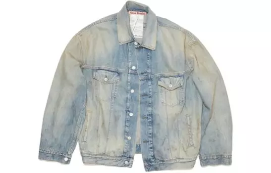 Джинсовая куртка серии Tannin FW23 унисекс светло-голубого цвета Acne Studios