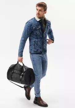 Джинсовая куртка Sherpa Ombre, синий деним