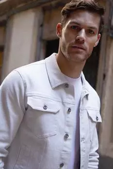 Джинсовая куртка Skipton из хлопкового твила Threadbare, белый