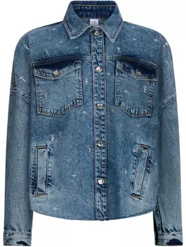 Джинсовая куртка со стразами LIU JO, синий