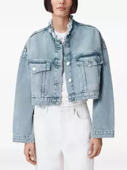 Джинсовая куртка Sonny с потертостями AllSaints, синий