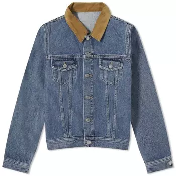 Джинсовая куртка Sporty & Rich Denim, синий/коричневый