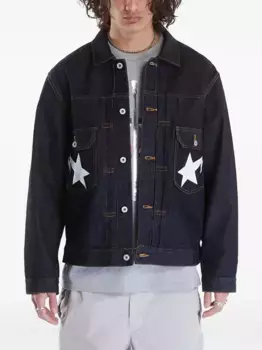 Джинсовая куртка Sta с принтом A BATHING APE, синий