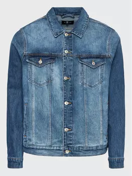 Джинсовая куртка стандартного кроя 7 For All Mankind, синий