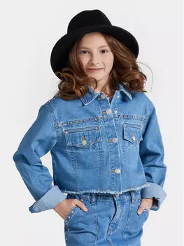 Джинсовая куртка стандартного кроя Coccodrillo, синий