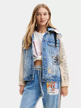 Джинсовая куртка стандартного кроя Desigual, экрю