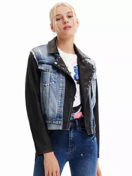 Джинсовая куртка стандартного кроя Desigual, синий