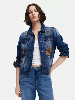 Джинсовая куртка стандартного кроя Desigual, синий