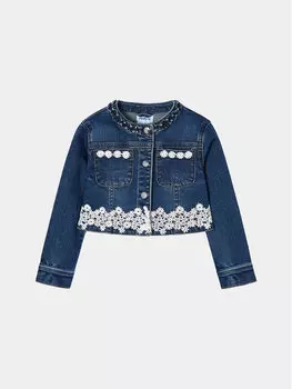 Джинсовая куртка стандартного кроя Mayoral, синий