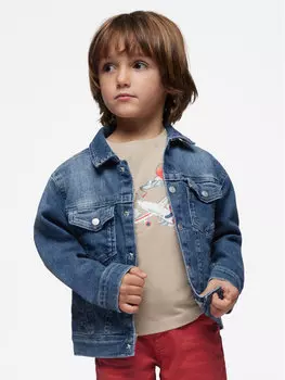 Джинсовая куртка стандартного кроя Mayoral, синий