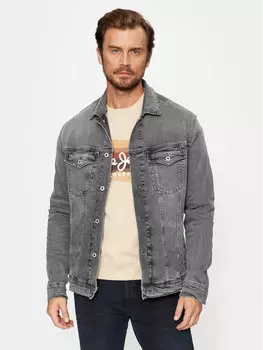 Джинсовая куртка стандартного кроя Pepe Jeans, серый