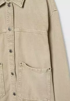 Джинсовая куртка Stradivarius, цвет Stone