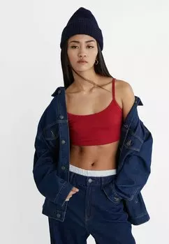 Джинсовая куртка Stradivarius, темно-синий