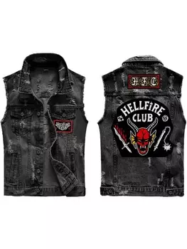 Джинсовая куртка Stranger Things, черный