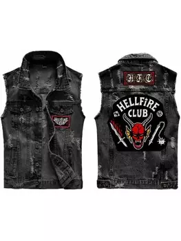 Джинсовая куртка Stranger Things, черный