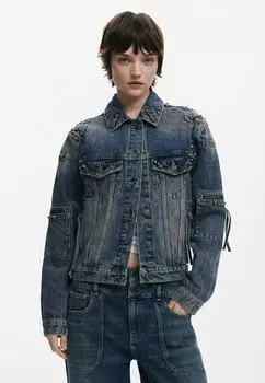 Джинсовая куртка STUDDED Desigual, синий