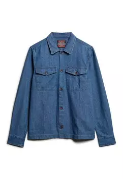Джинсовая куртка Superdry, индиго «елочка»