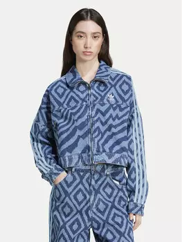 Джинсовая куртка свободного кроя Adidas, синий