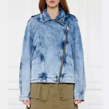 Джинсовая куртка свободного кроя Boss, синий