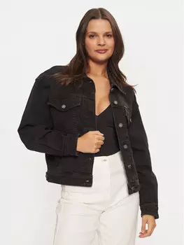 Джинсовая куртка свободного кроя Guess, черный
