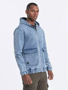 Джинсовая куртка свободного кроя Ombre, синий