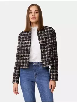 Джинсовая куртка TAIFUN Jeans + Gewebe, цвет schwarz gemustert